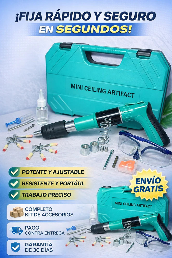 Pistola Remachadora de Clavos + Regalo 🎁Estuche con Guantes + Gafas Protectoras, compacta, potente y lista para usar desde el primer momento.
