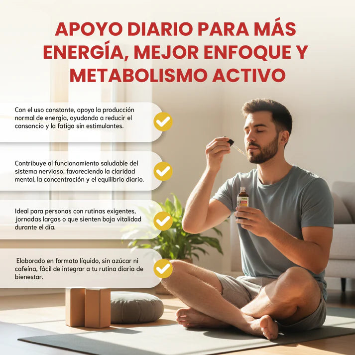 ¿Te sientes cansado todo el día? — recupera tu energía con vitamina B12+B6+B1 en gotas