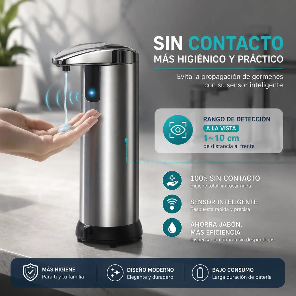 Dispensador de Jabón Sin Contacto - Higiene Inteligente