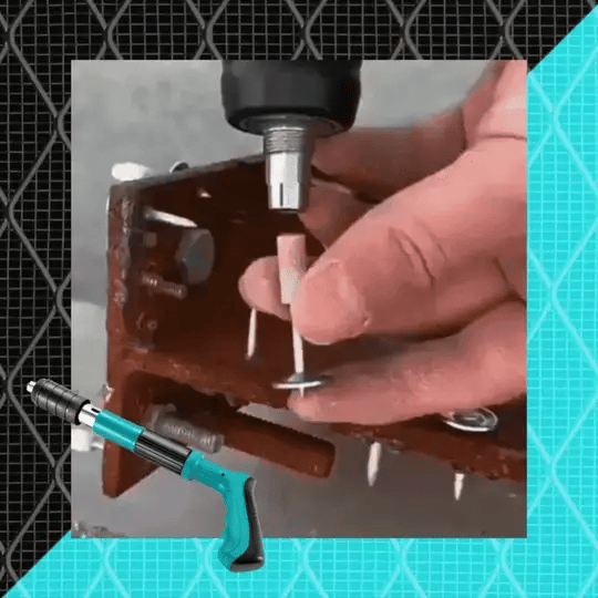 Pistola Remachadora de Clavos + Regalo 🎁Estuche con Guantes + Gafas Protectoras, compacta, potente y lista para usar desde el primer momento.