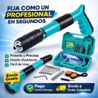 Pistola Remachadora de Clavos + Regalo 🎁Estuche con Guantes + Gafas Protectoras, compacta, potente y lista para usar desde el primer momento.